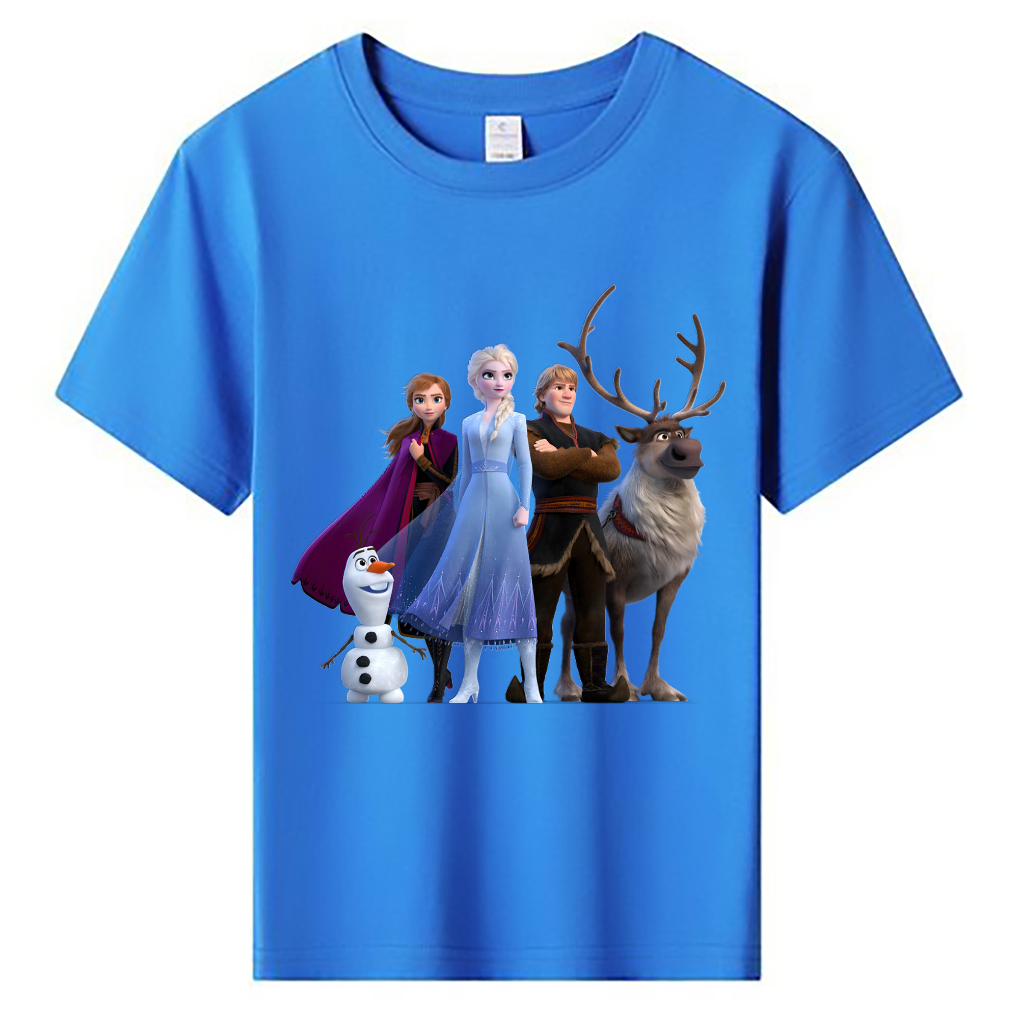 （画像用） アナと雪の女王 アンナ エルサ Frozen Anna Elsa 綿100％キッズTシャツ（フロントプリント）
